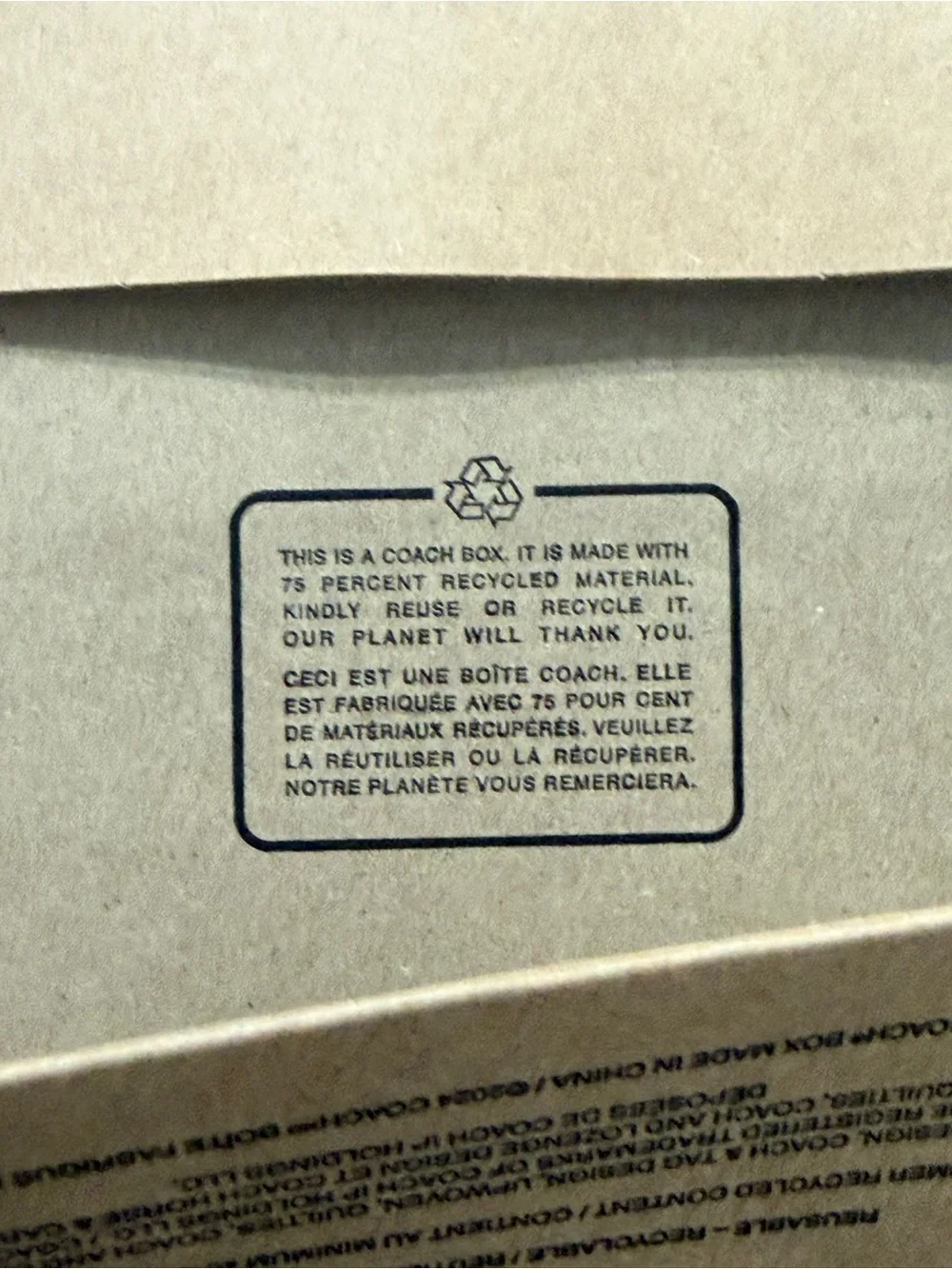 Coach New York Gift Box w/ Tissue Paper & Branded Sticker Seal NWOT